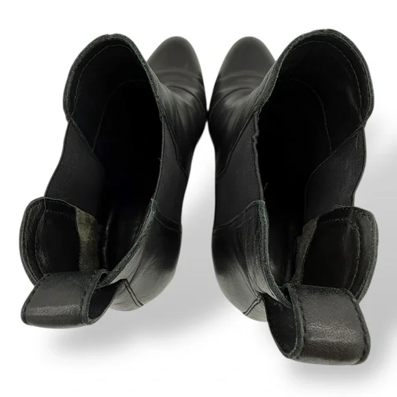 rag & bone Walker Black Leather Block Heel Chelsea Ankle Boots Size 40/10 - Picture 5 of 13